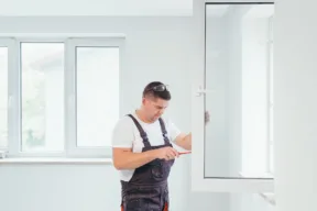 persona monta finestra