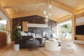 salotto stile montagna