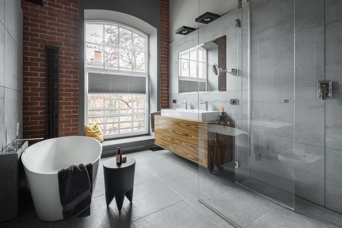 bagno in stile industrial