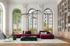 salone con ampie finestre