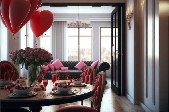 Set Di 4 Cartelli Decorativi In Legno LOVE 3D – Per San Valentino, Arredamento Casa, Camino E Tavolo, Romantici E Color Rosso