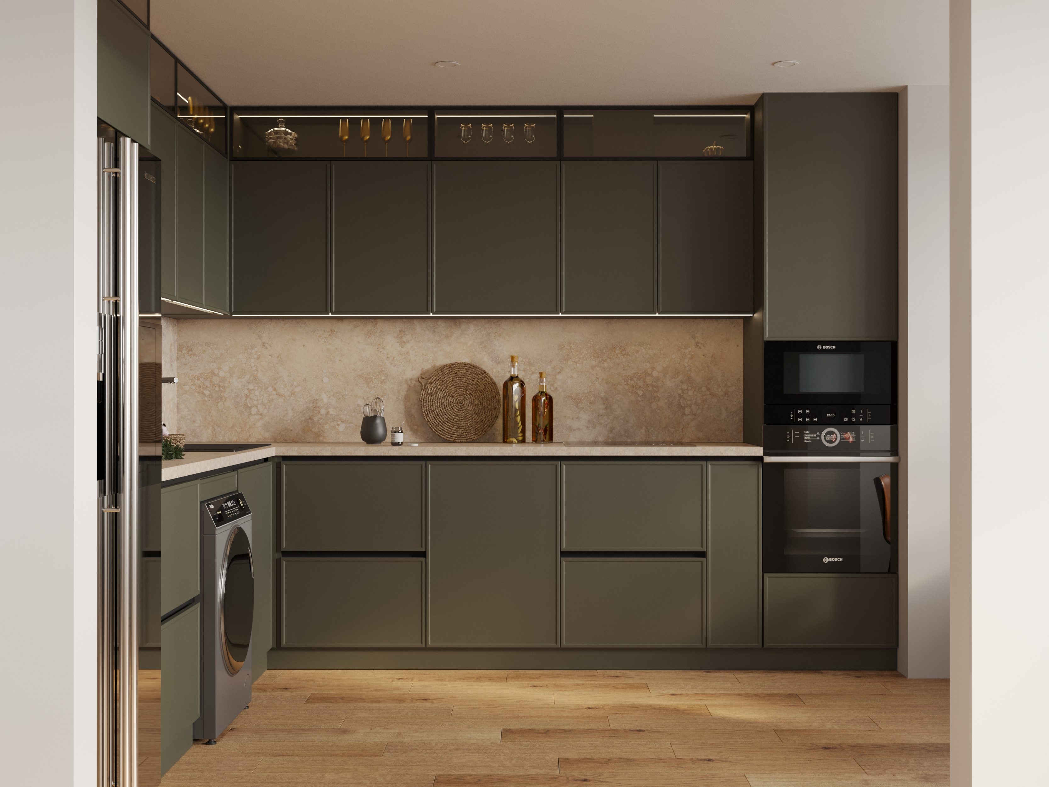 Cucina verde oliva