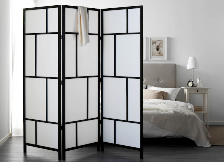 Come dividere un monolocale di 30 mq con le soluzioni Ikea Paravento Ikea Risor