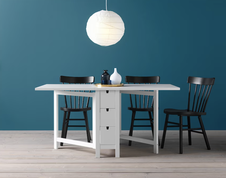 Come dividere un monolocale di 30 mq con le soluzioni Ikea Tavolo pieghevole Norden