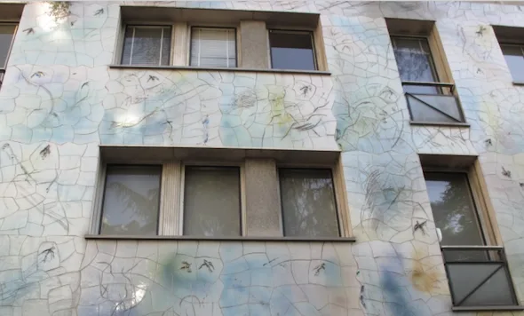 Casa Rondini Roma Duemila formelle di ceramica colorata per la facciata della Casa delle ...