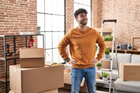 una persona nella nuova casa