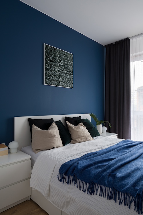 camera da letto blu navy