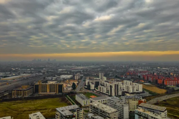 An elliptical shape, metal rings and LED lights for the Arena in Milano Santa Giulia