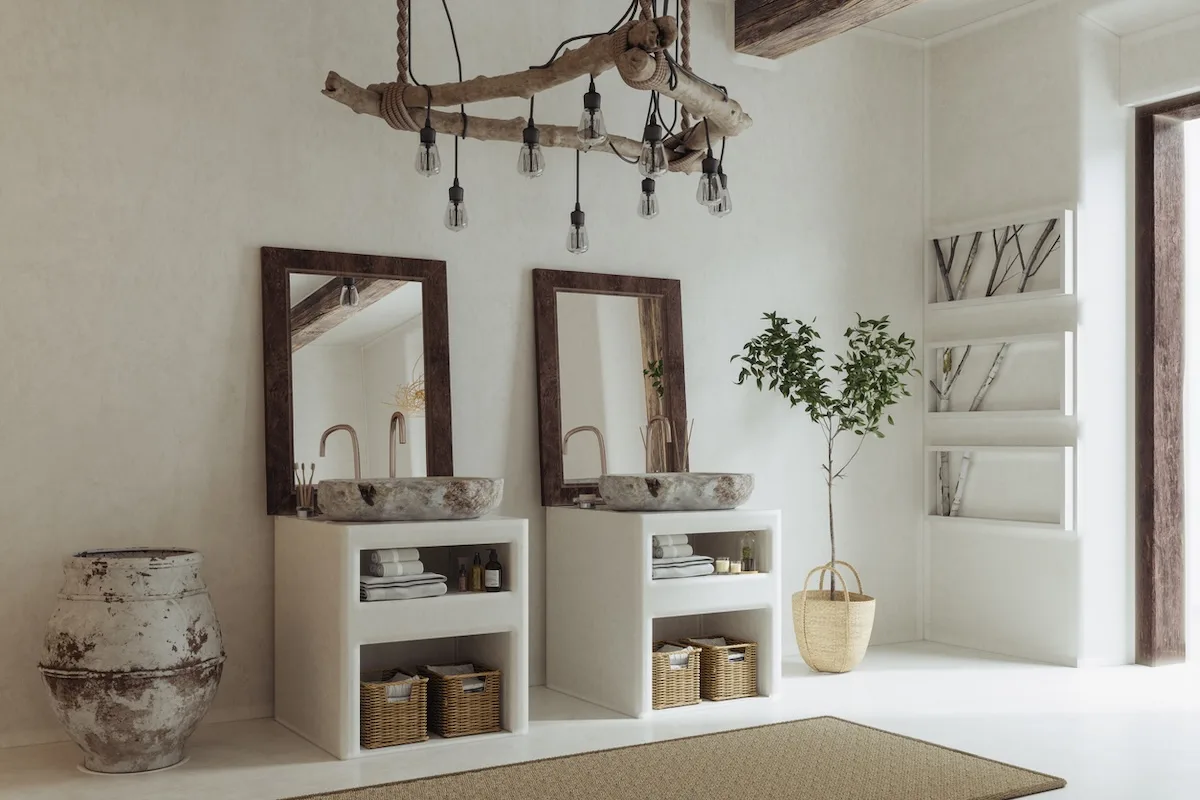 Come arredare un bagno piccolo in stile rustico? Ecco delle idee