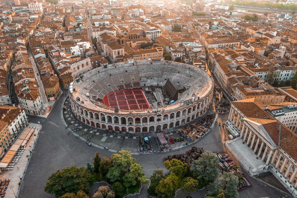 Ancient Roman Amphitheatres In Italy