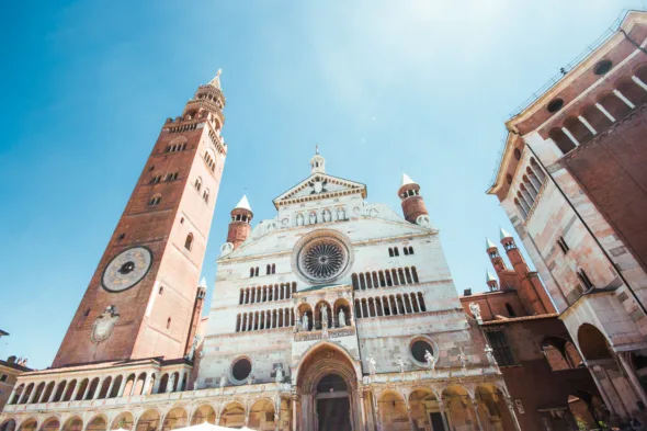 Torrazzo, the symbol of Cremona, is the highest bell tower in Europe