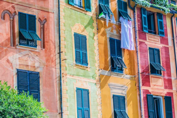 Why are some windows in Liguria painted onto building facades?