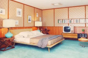 camera da letto retro