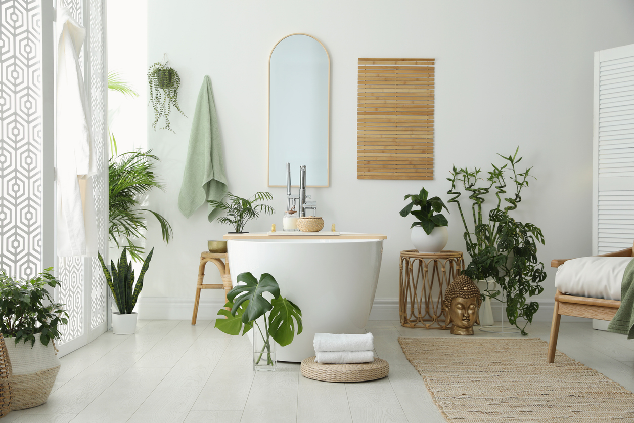 Interno di un bagno in stile zen