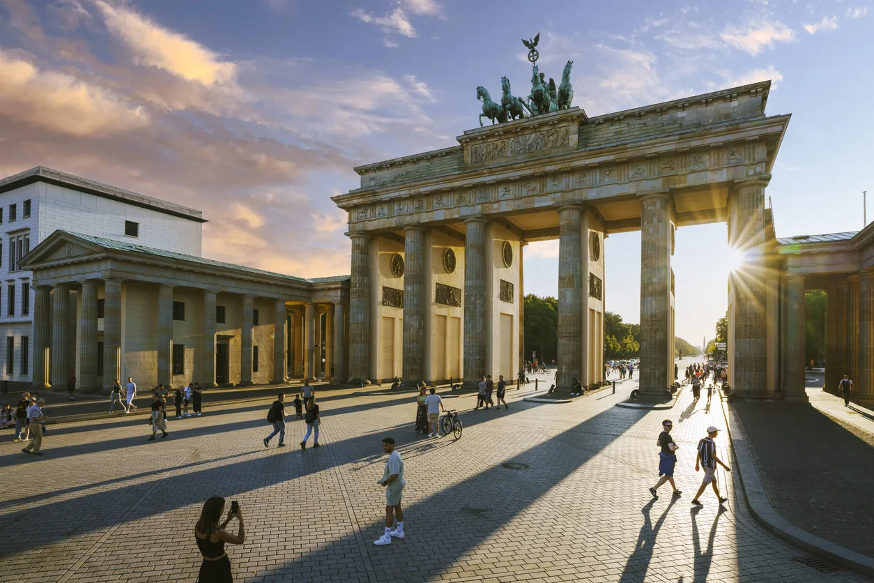 Il palazzo del Reichstag e storico edificio di Berlino, Germania