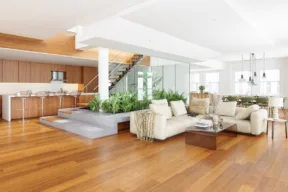 casa moderna con parquet