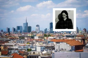 milano con immagine di matilde de angelis in alto nel riquadro a destra