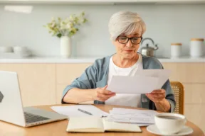 una persona legge la bolletta