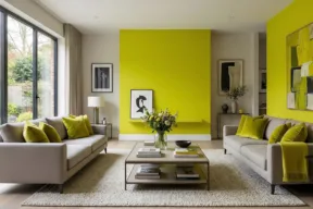 soggiorno con colore chartreuse