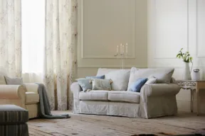 soggiorno con tessuto chintz