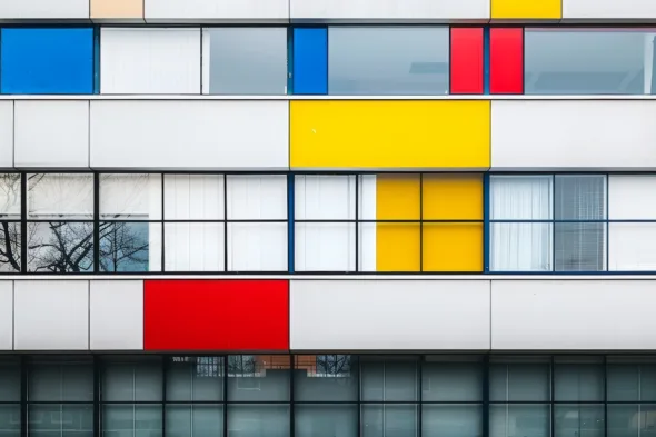edificio in stile neoplasticismo