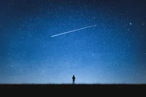 persona guarda le stelle cadenti