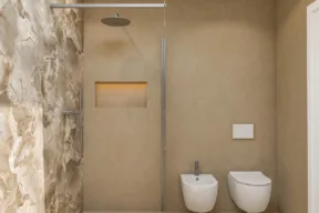 bagno con sanitari filomuro