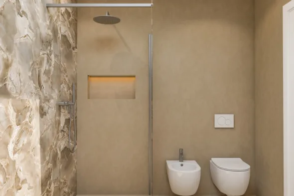 bagno con sanitari filomuro